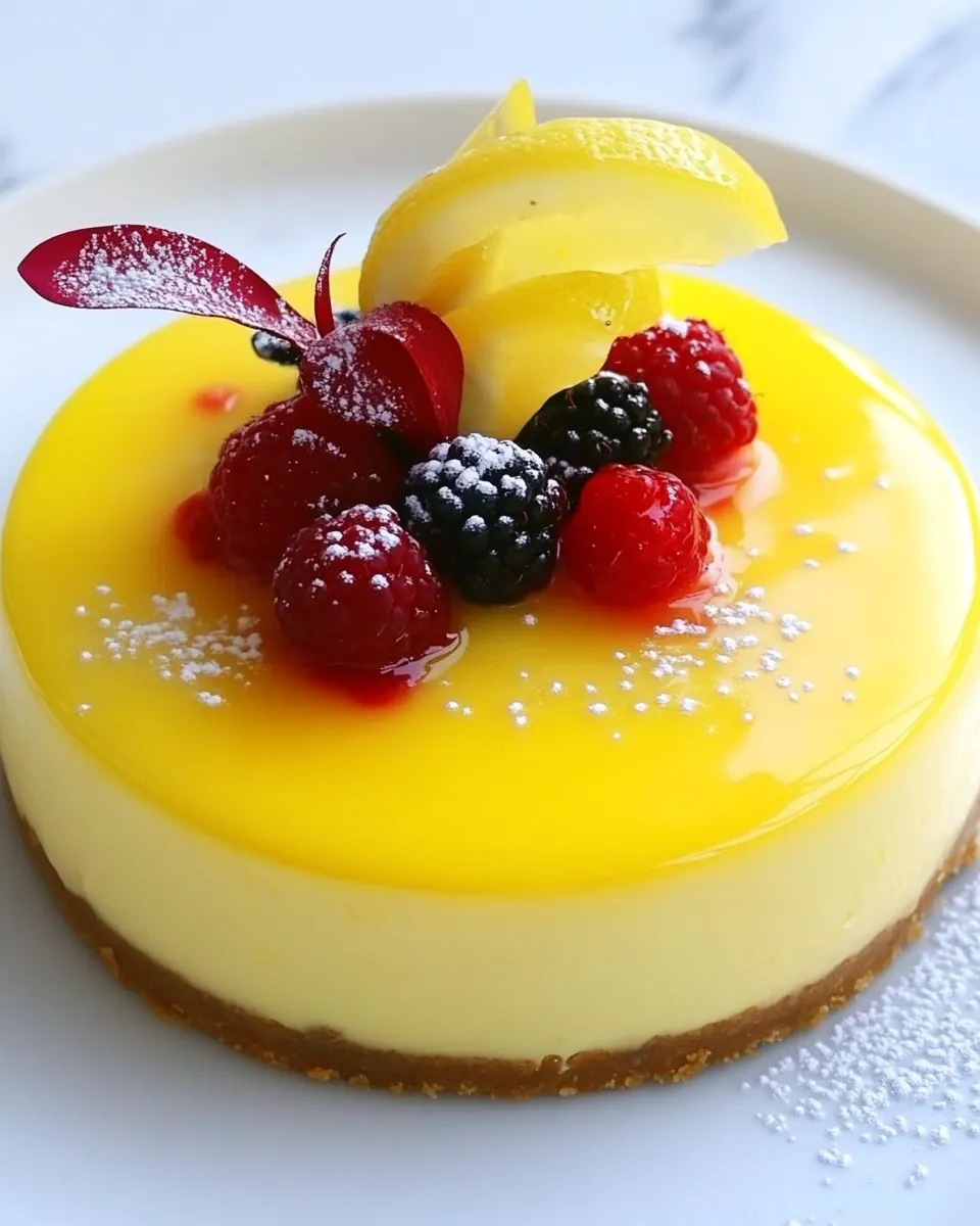 Lemon Cheesecake with Fresh Berries