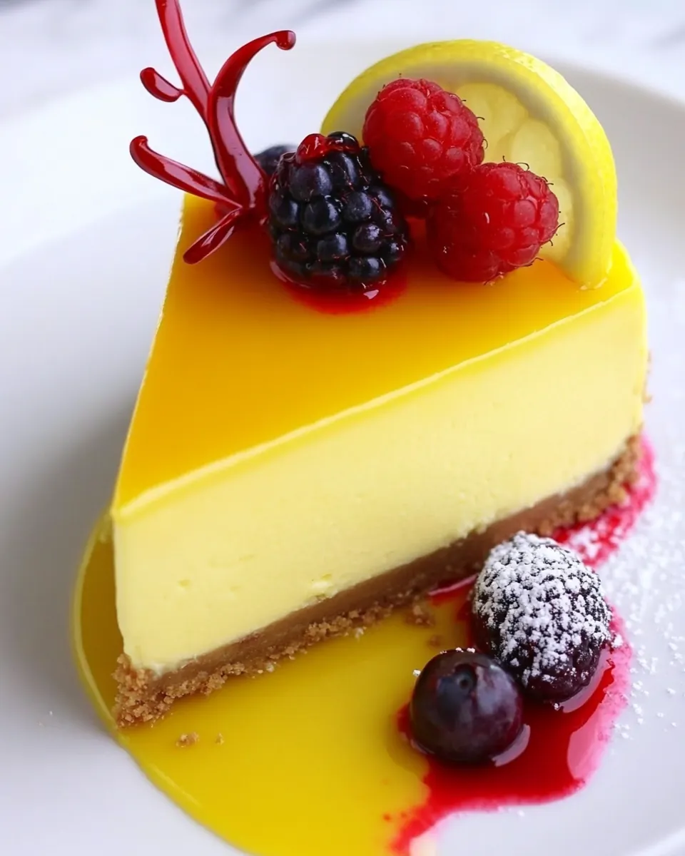 Lemon Cheesecake with Fresh Berries