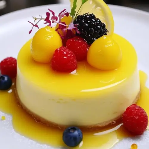 Lemon Cheesecake with Fresh Berries