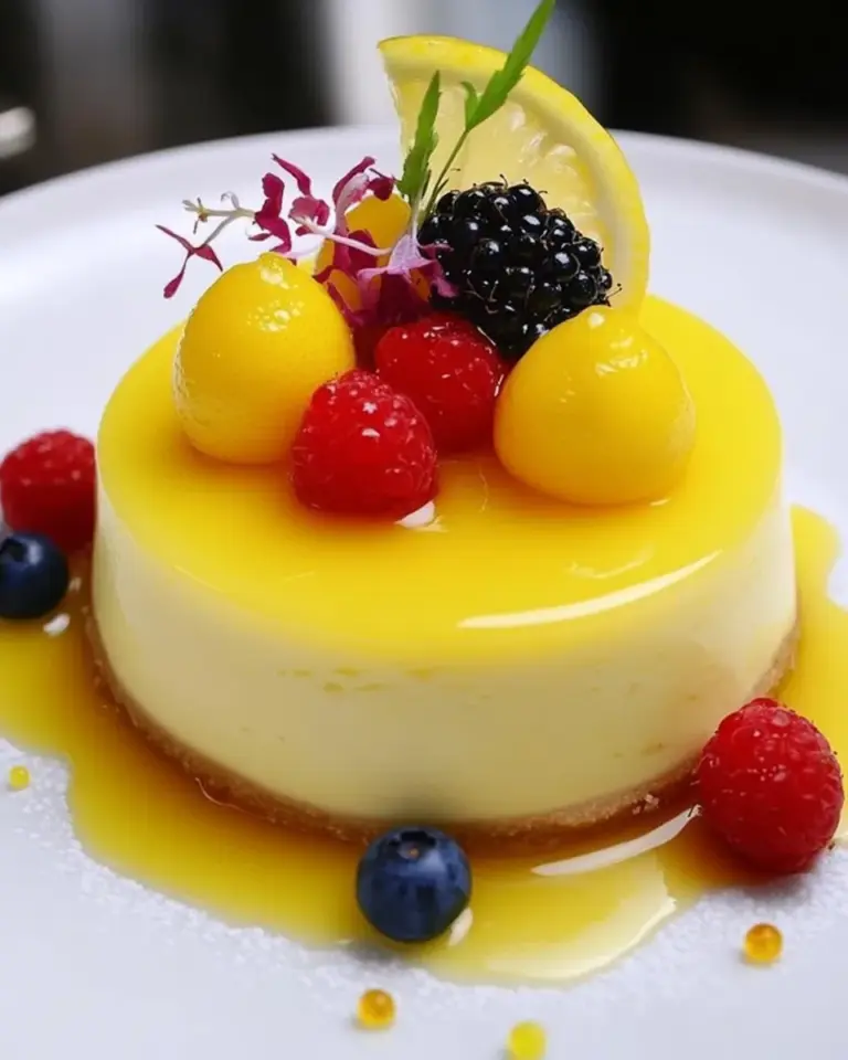 Lemon Cheesecake with Fresh Berries