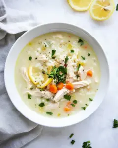 Lemon Chicken Rice Soup