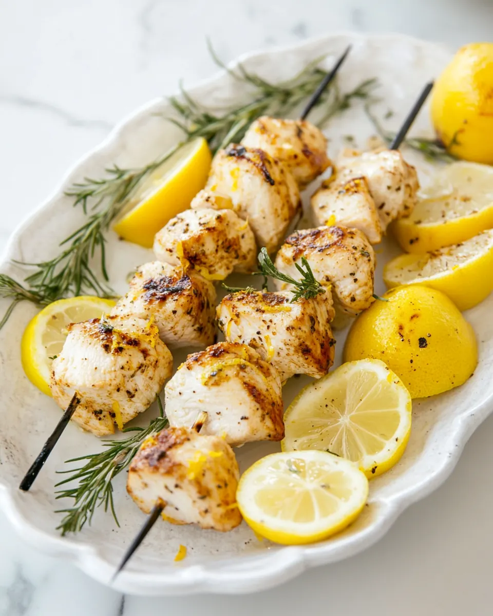 Lemon Chicken Skewers