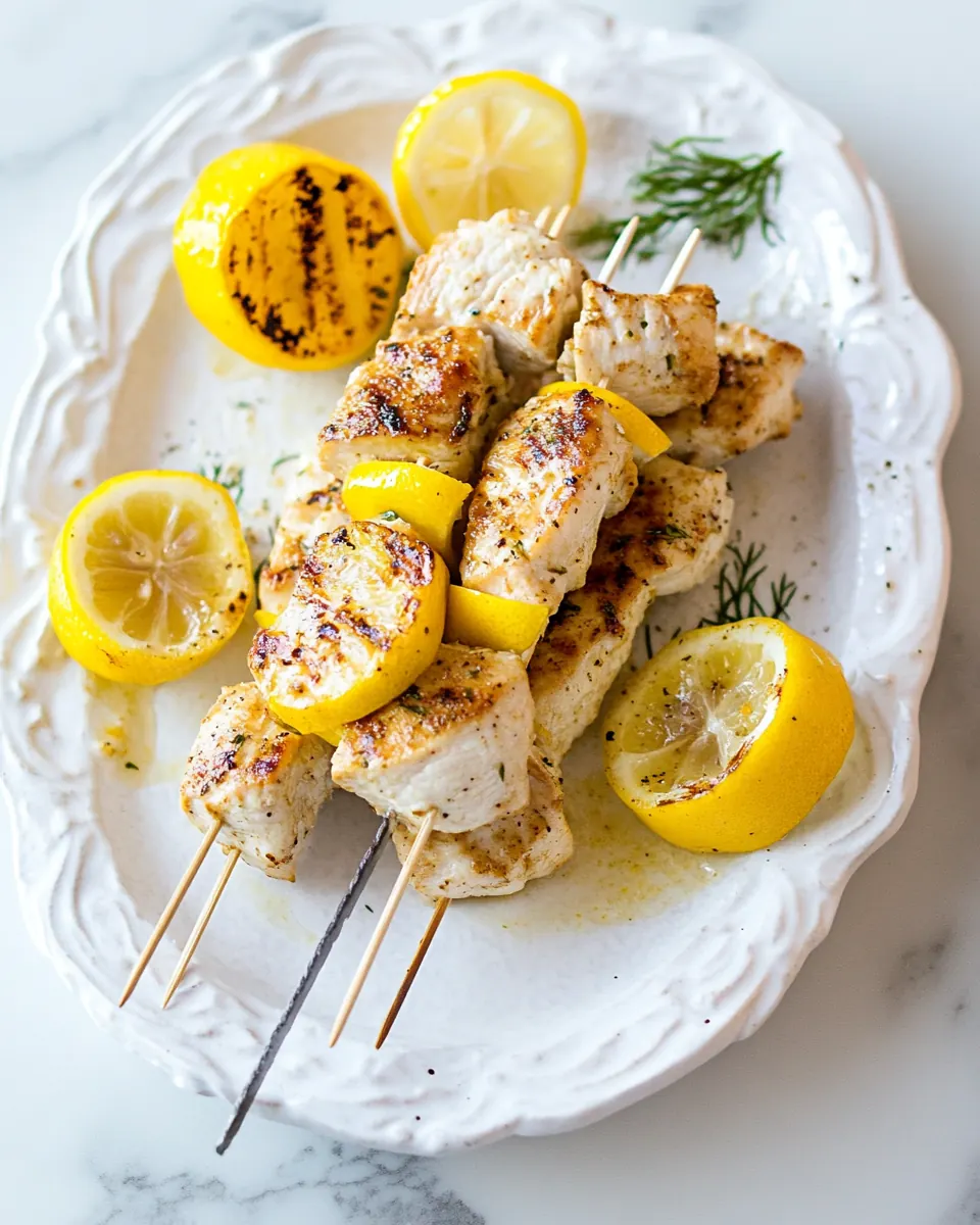 Lemon Chicken Skewers
