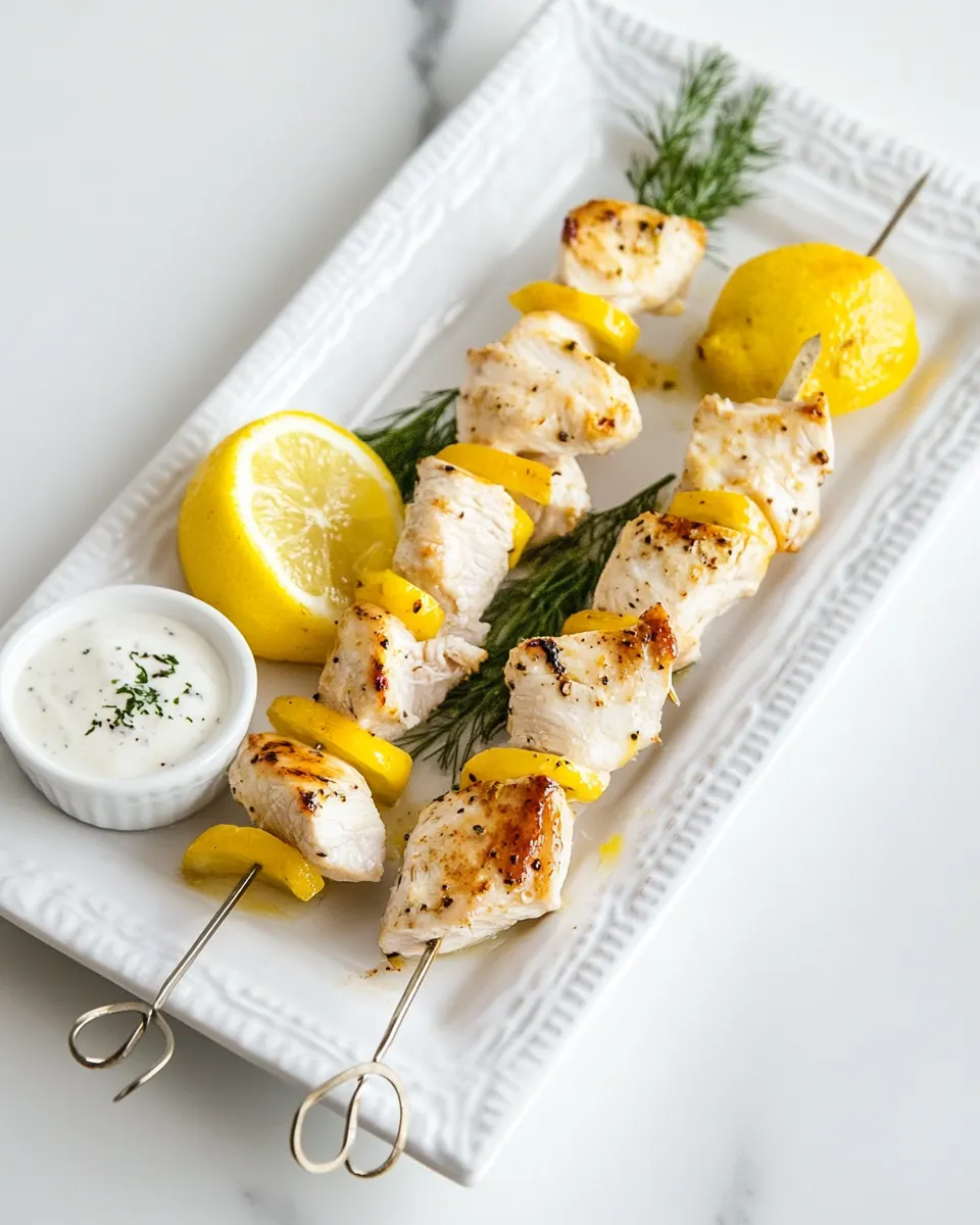 Lemon Chicken Skewers
