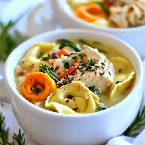 Lemon Chicken Tortellini Soup