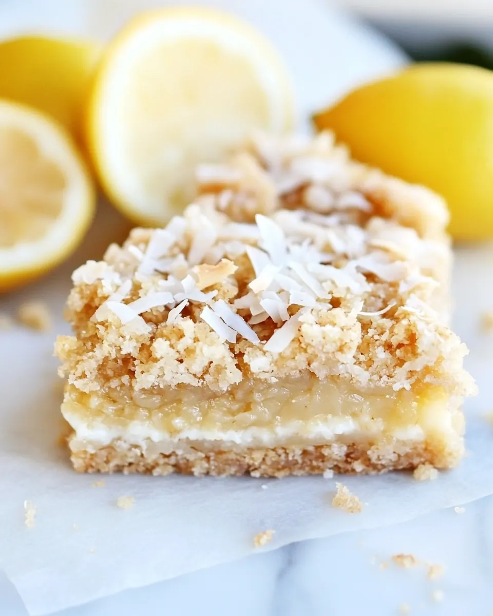 Lemon Coconut Crumb Bars