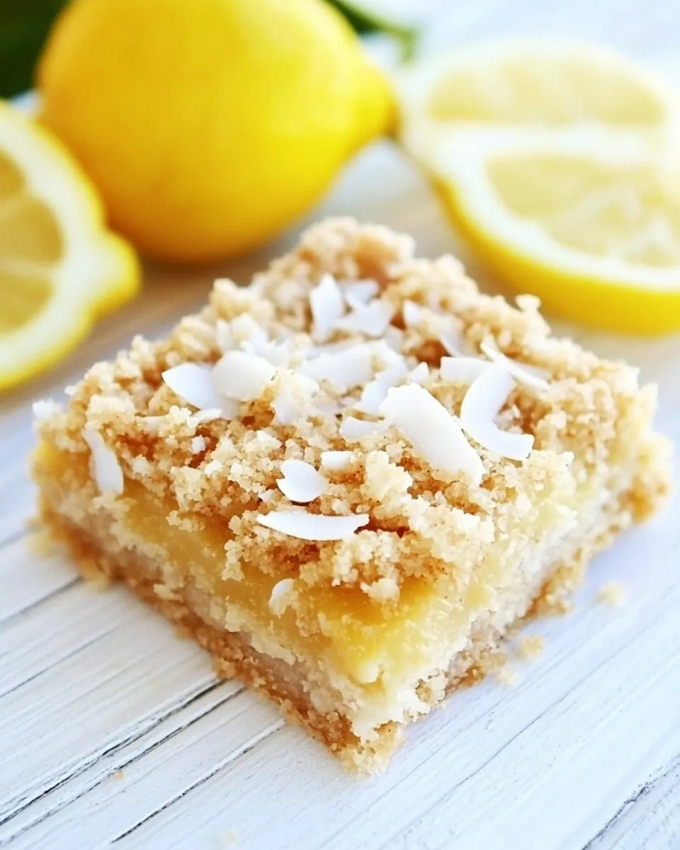 Lemon Coconut Crumb Bars