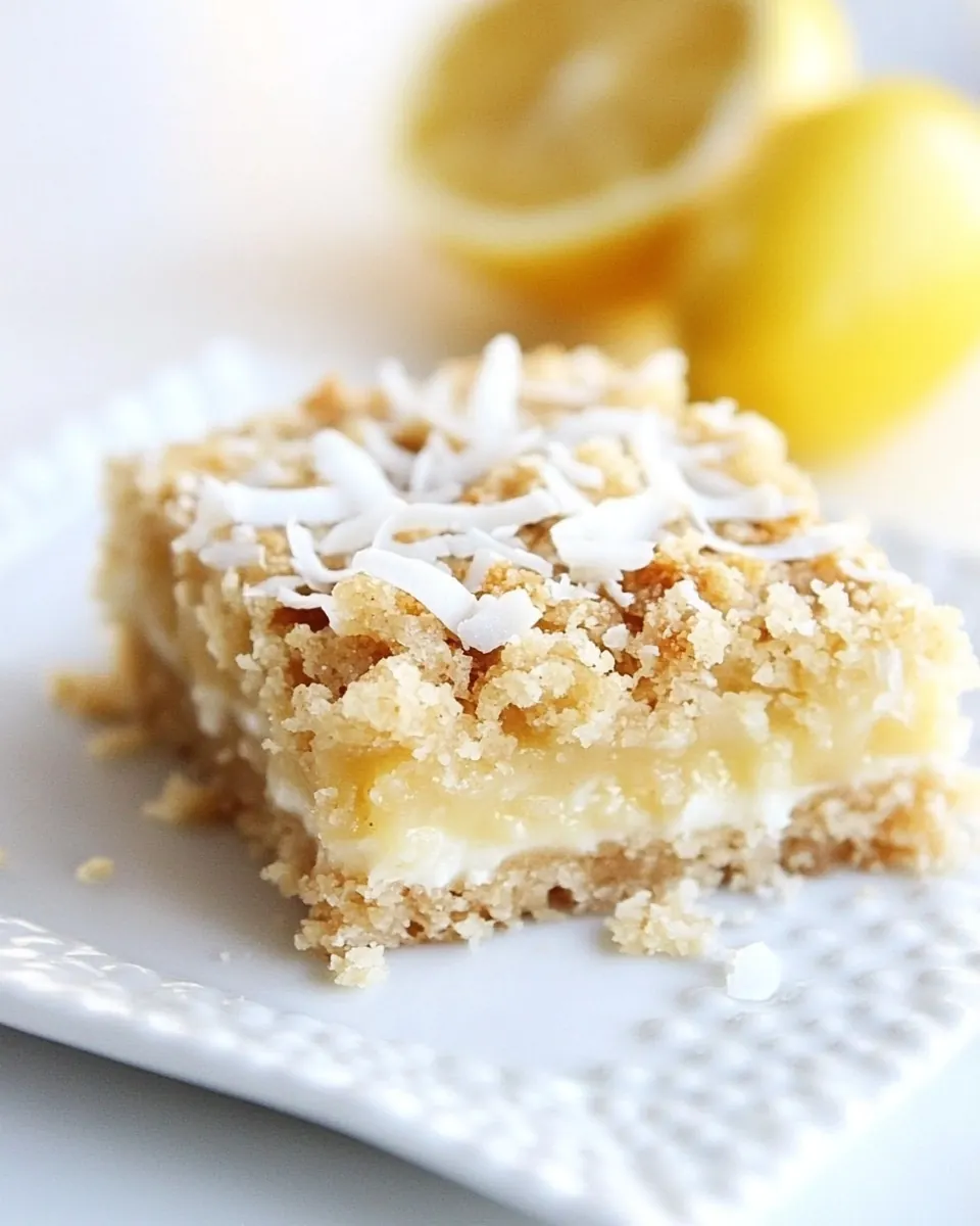 Lemon Coconut Crumb Bars
