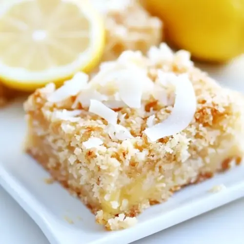 Lemon Coconut Crumb Bars