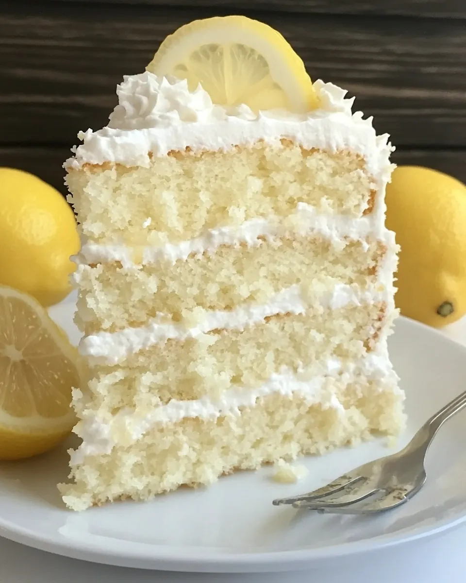 Lemon Layer Cake with Lemon Curd Filling