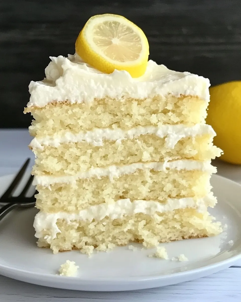 Lemon Layer Cake with Lemon Curd Filling