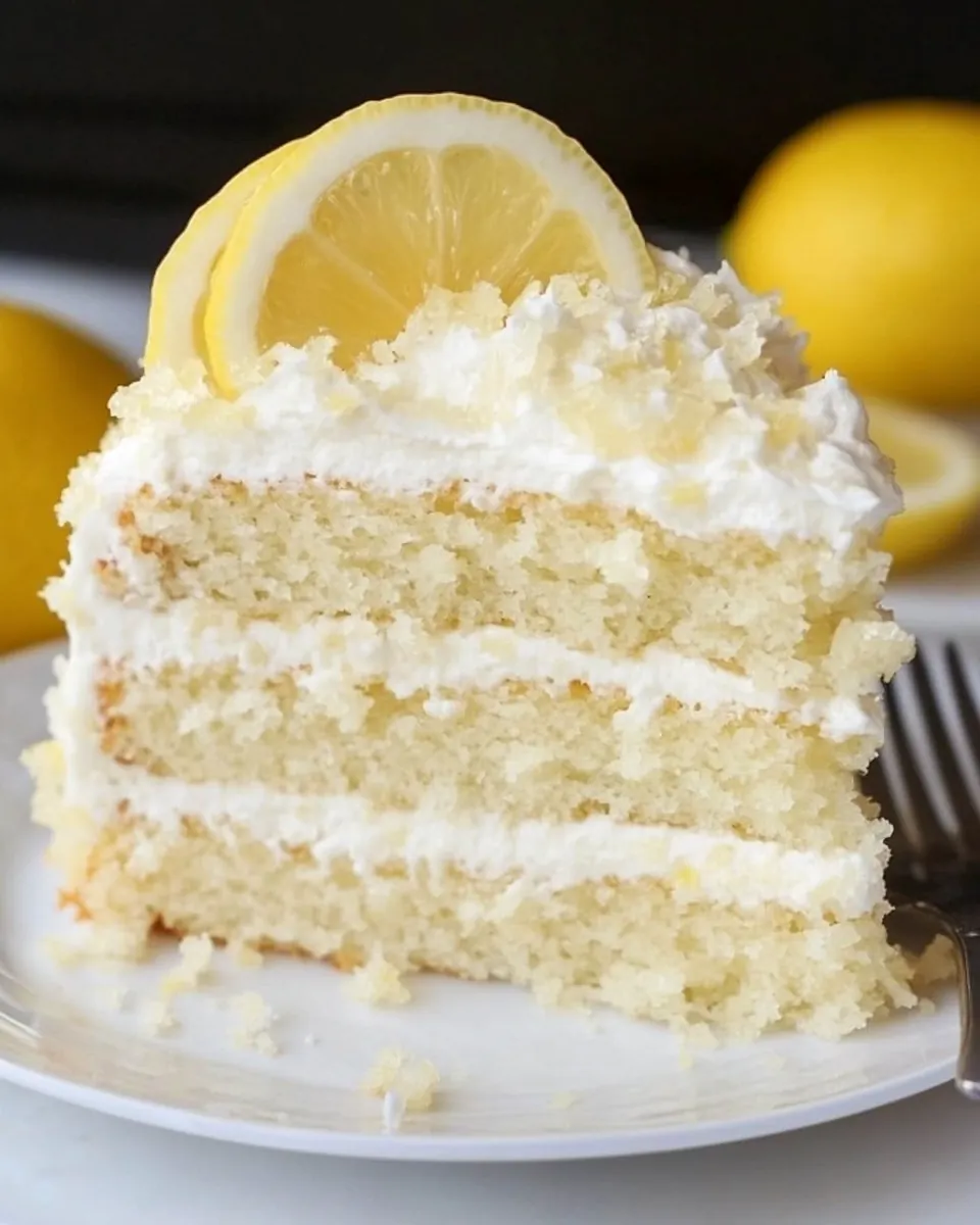 Lemon Layer Cake with Lemon Curd Filling