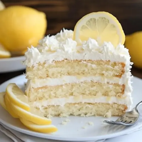 Lemon Layer Cake with Lemon Curd Filling