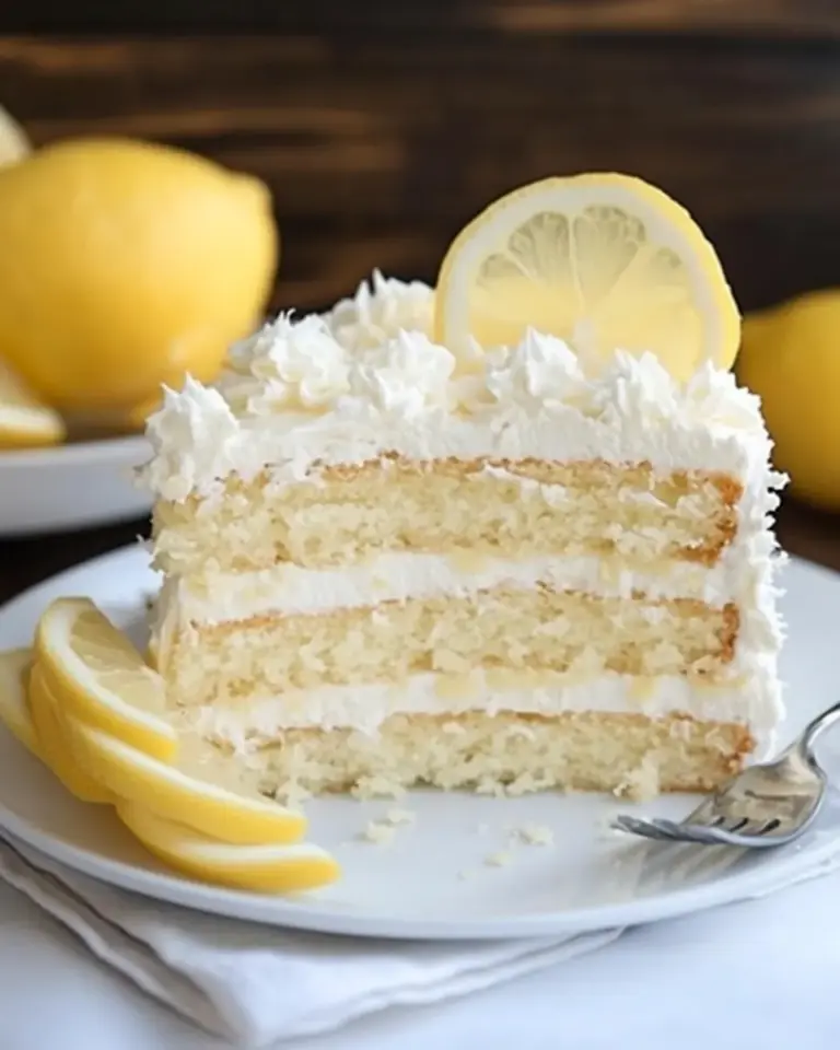 Lemon Layer Cake with Lemon Curd Filling