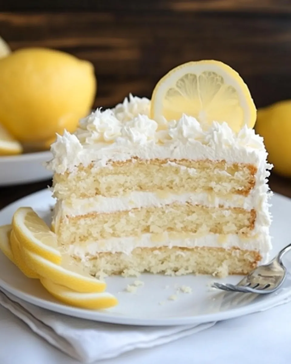 Lemon Layer Cake with Lemon Curd Filling