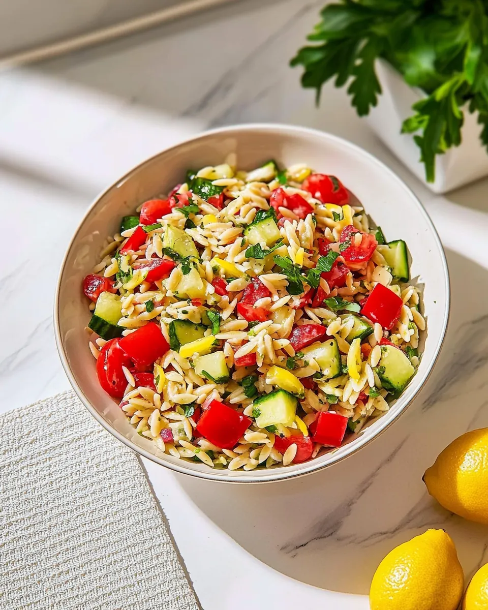 Lemon Orzo Salad