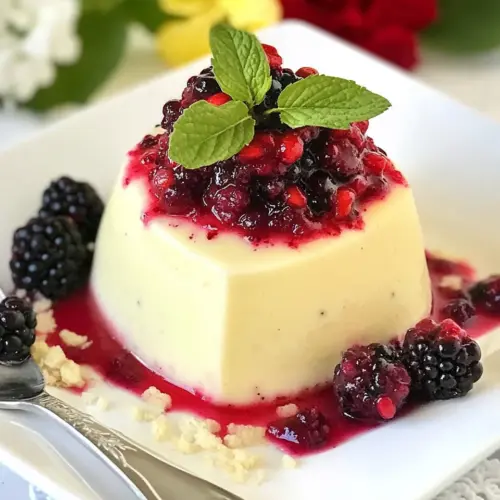 Lemon Panna Cotta with Driscolls Berries Compote