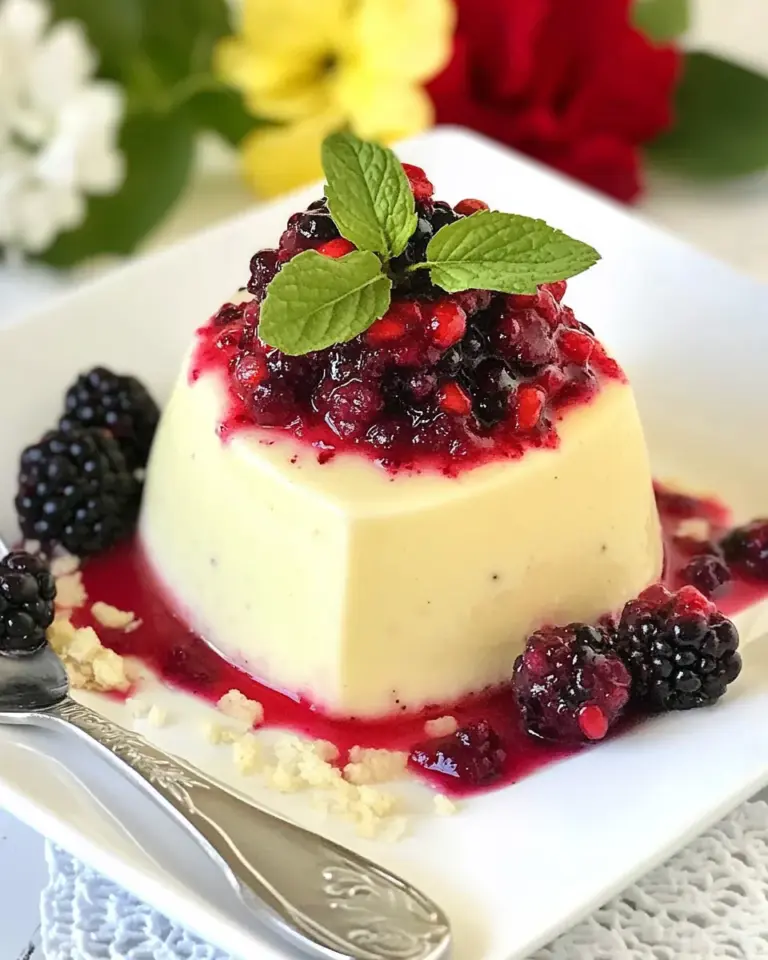 Lemon Panna Cotta with Driscolls Berries Compote