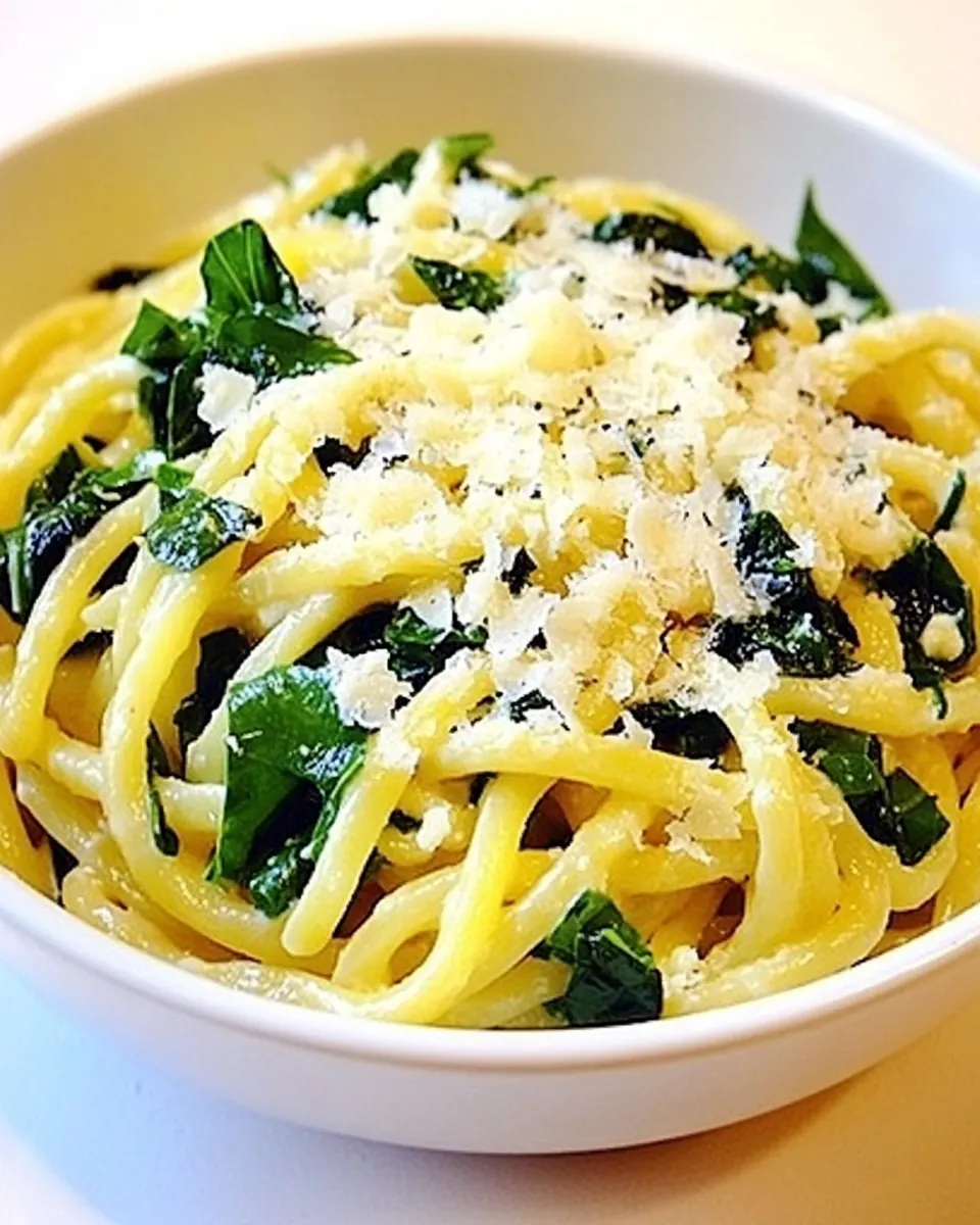 Lemon Parmesan Pasta with Greens