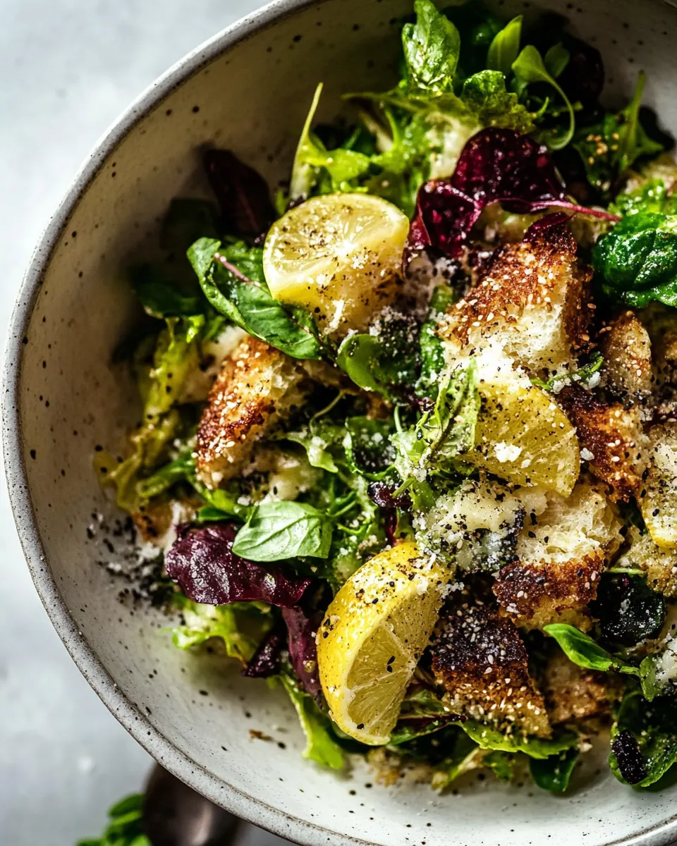 Lemon Parmesan Sesame Salad