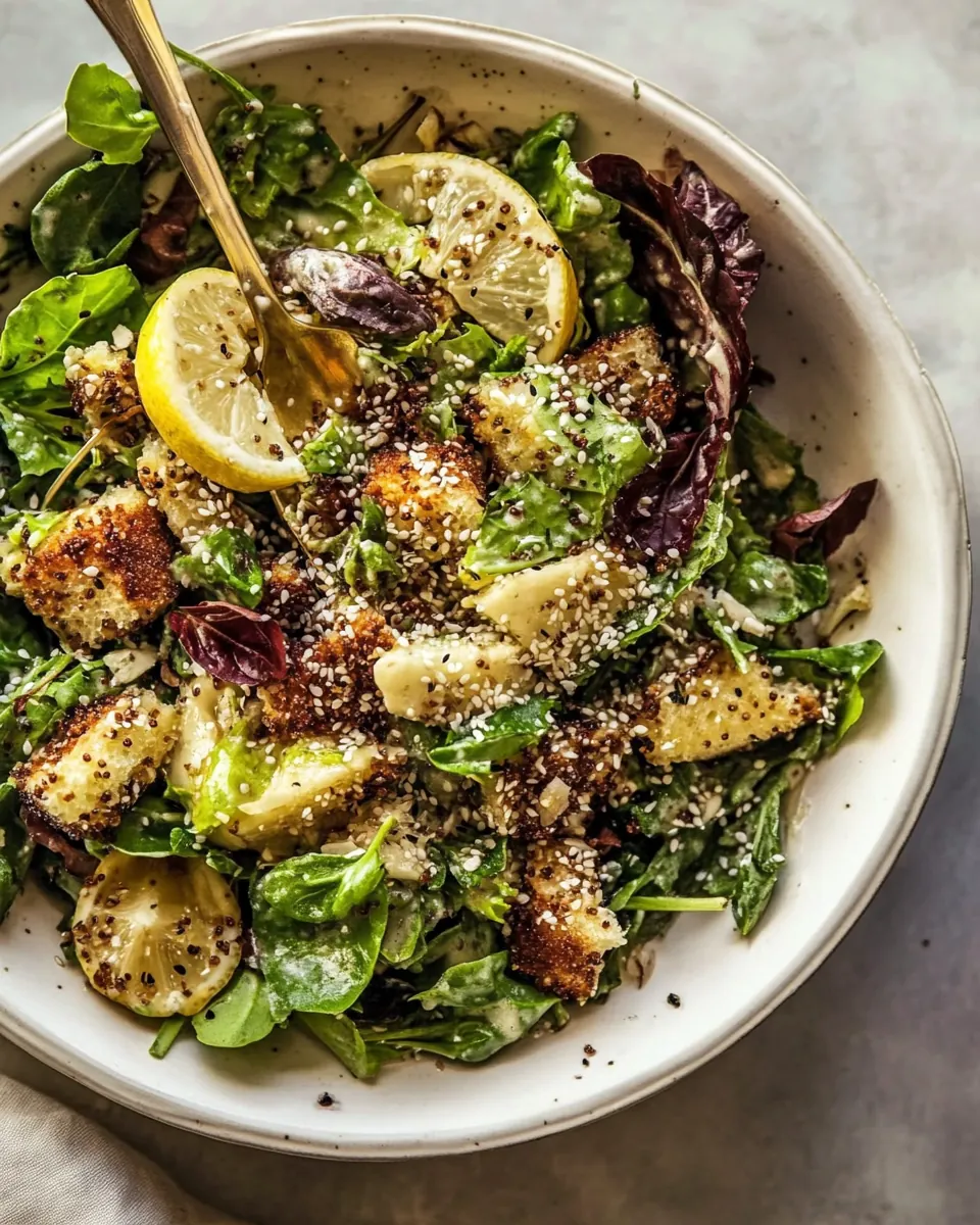 Lemon Parmesan Sesame Salad