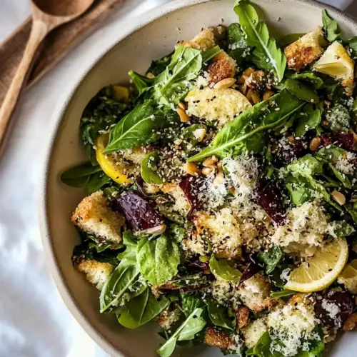 Lemon Parmesan Sesame Salad
