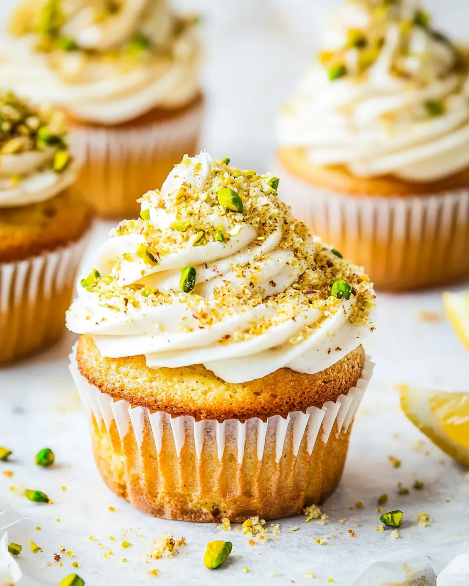 Lemon Pistachio Cupcakes