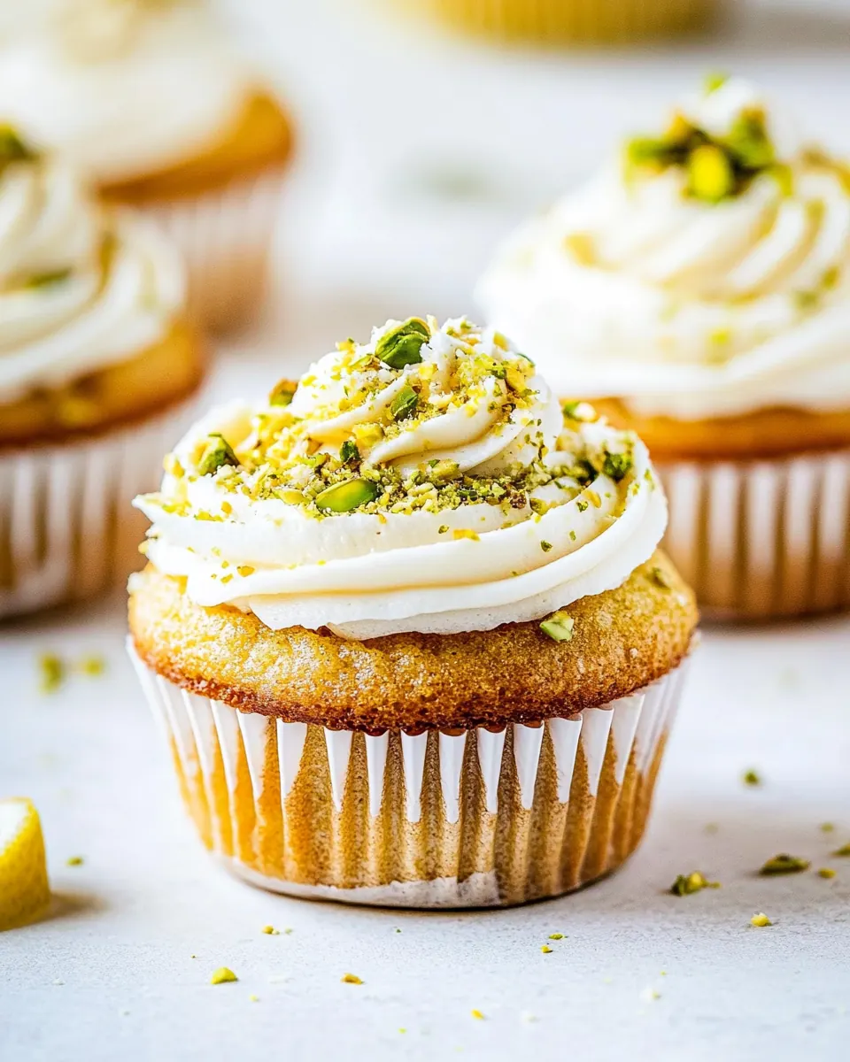 Lemon Pistachio Cupcakes
