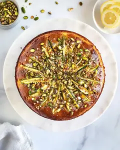 Lemon Pistachio Zucchini Cake