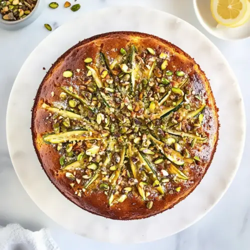 Lemon Pistachio Zucchini Cake