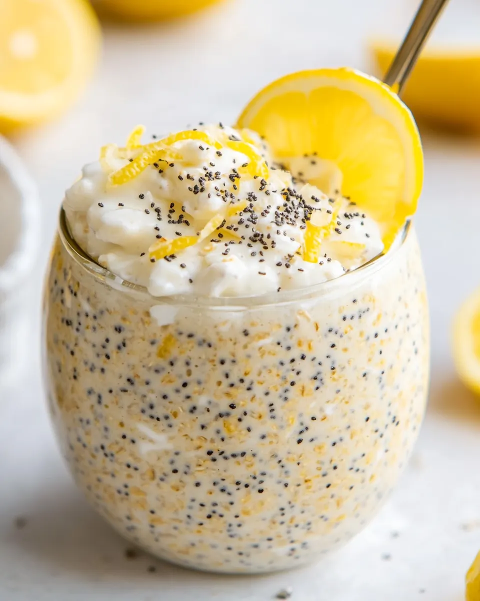 Lemon Poppy Seed Overnight Oats