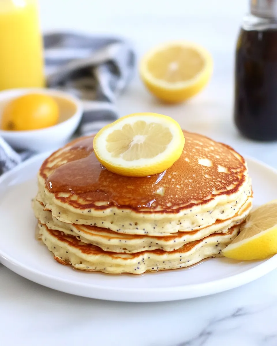 Lemon Poppy Seed Yogurt Pancakes