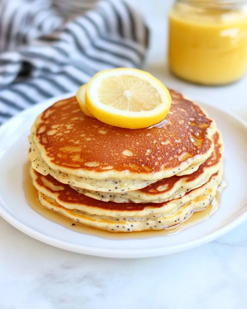 Lemon Poppy Seed Yogurt Pancakes