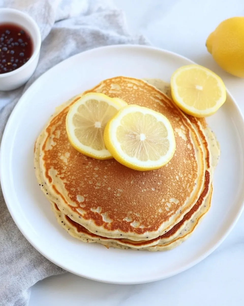 Lemon Poppy Seed Yogurt Pancakes