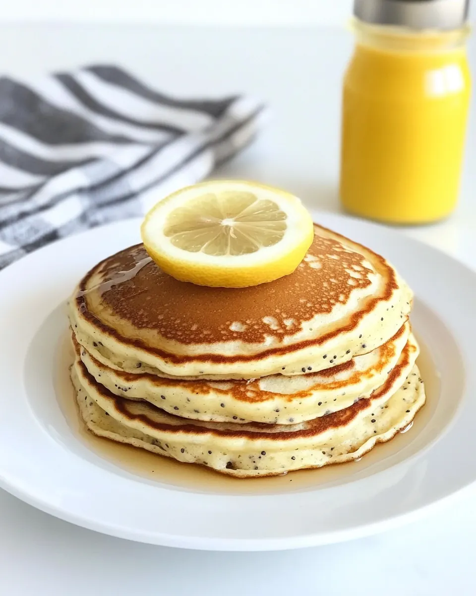 Lemon Poppy Seed Yogurt Pancakes