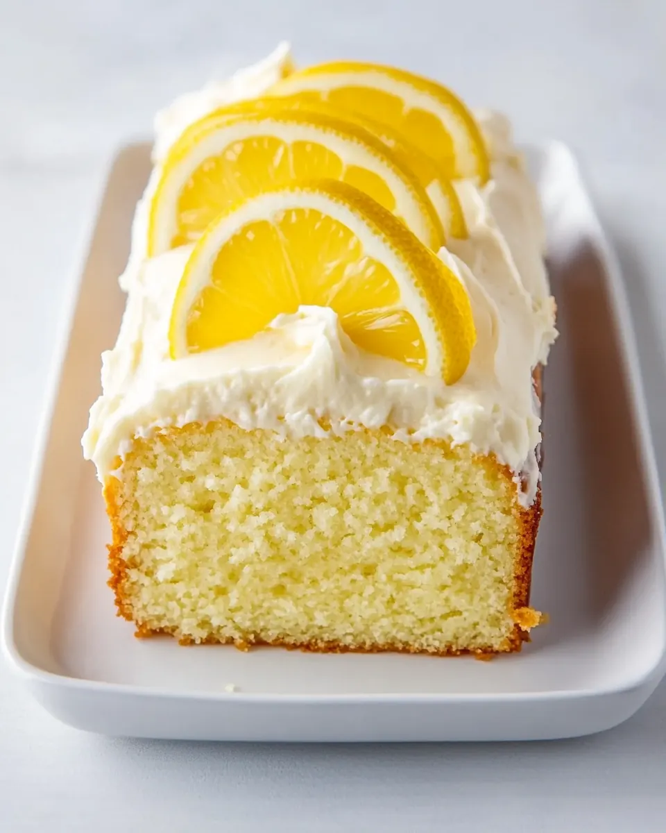 Lemon Pound Cake with Lemon Cream Cheese Frosting