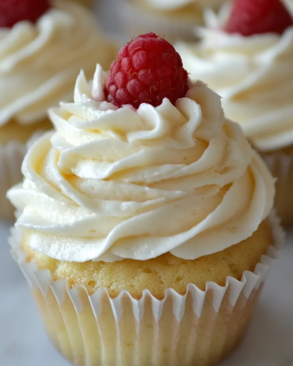Lemon Raspberry Cupcakes with Vanilla Bean Buttercream