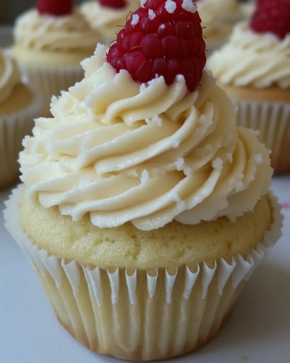 Lemon Raspberry Cupcakes with Vanilla Bean Buttercream