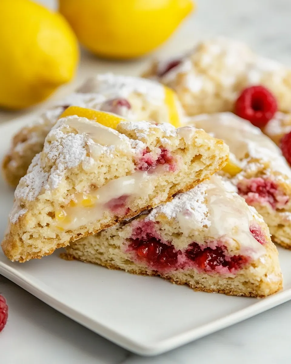 Lemon Raspberry Scones
