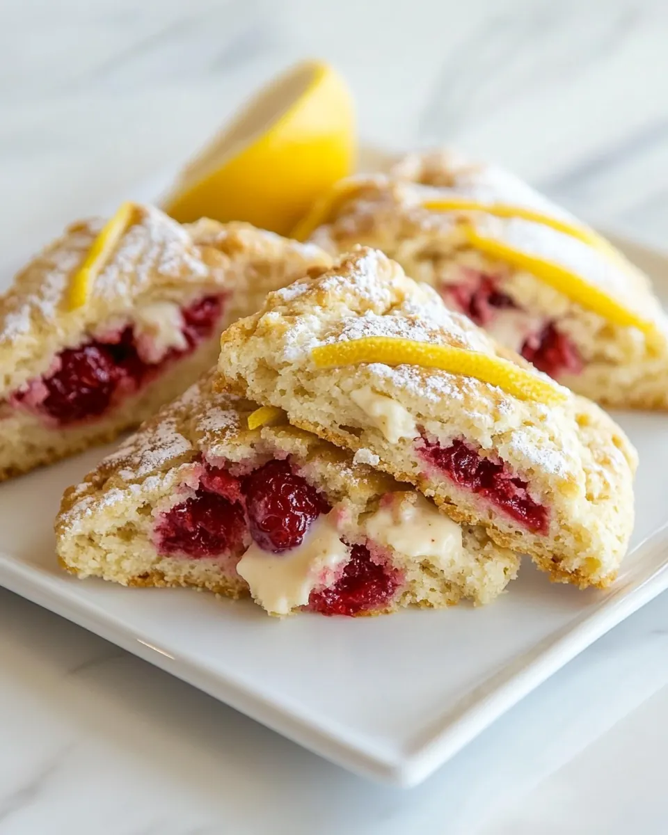Lemon Raspberry Scones