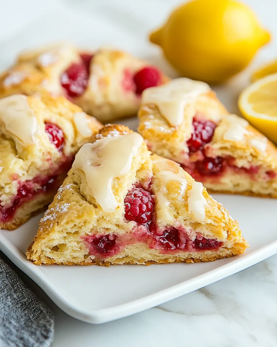 Lemon Raspberry Scones