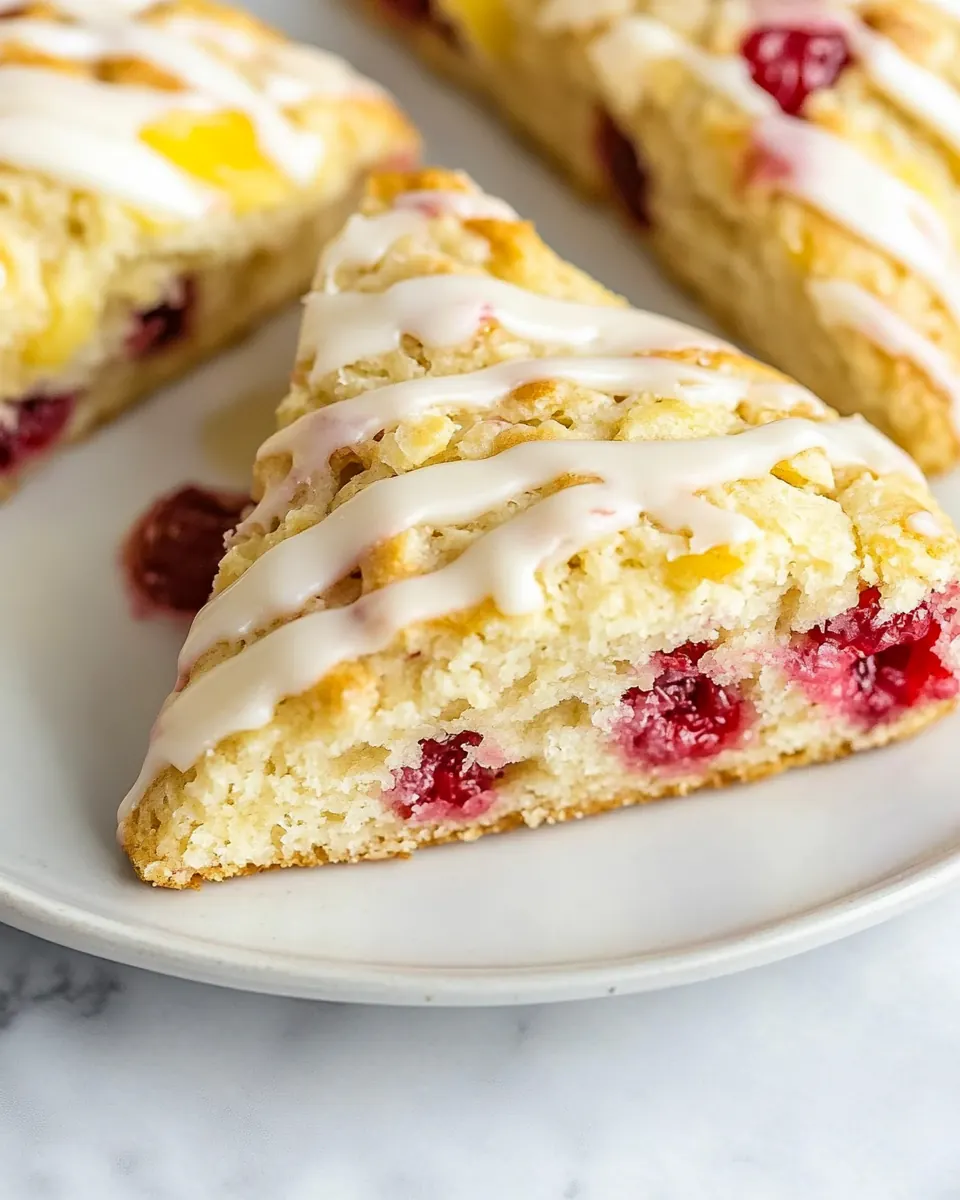 Lemon Raspberry Scones