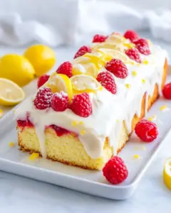 Lemon Raspberry Stuffed Pound Cake