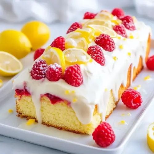 Lemon Raspberry Stuffed Pound Cake