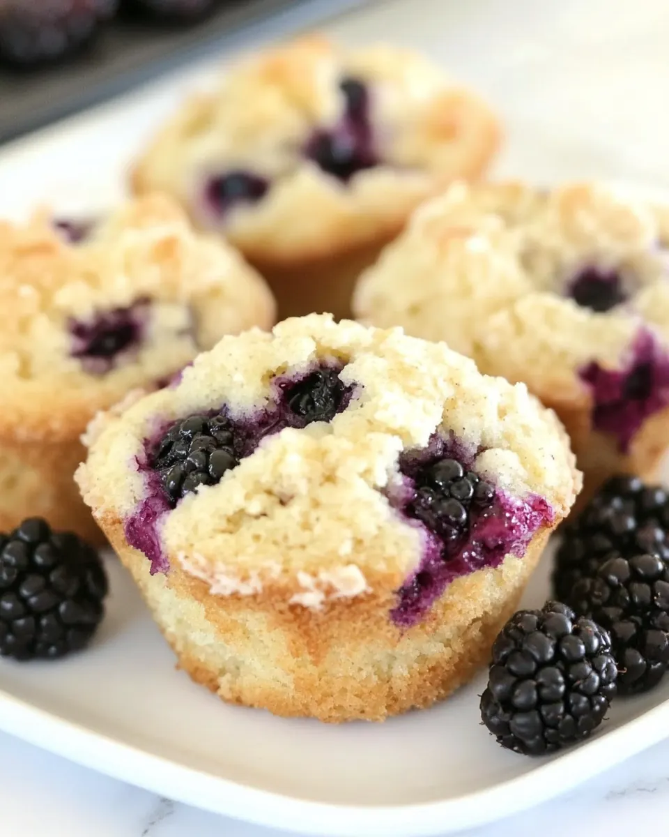 Lemon Ricotta Blackberry Muffins