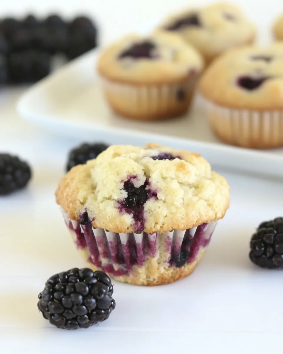 Lemon Ricotta Blackberry Muffins