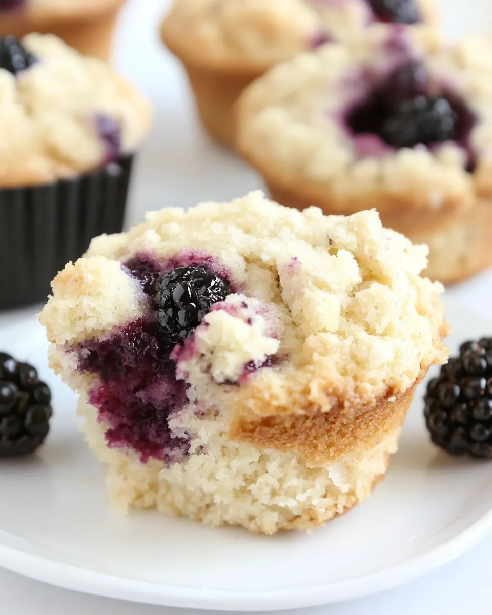 Lemon Ricotta Blackberry Muffins