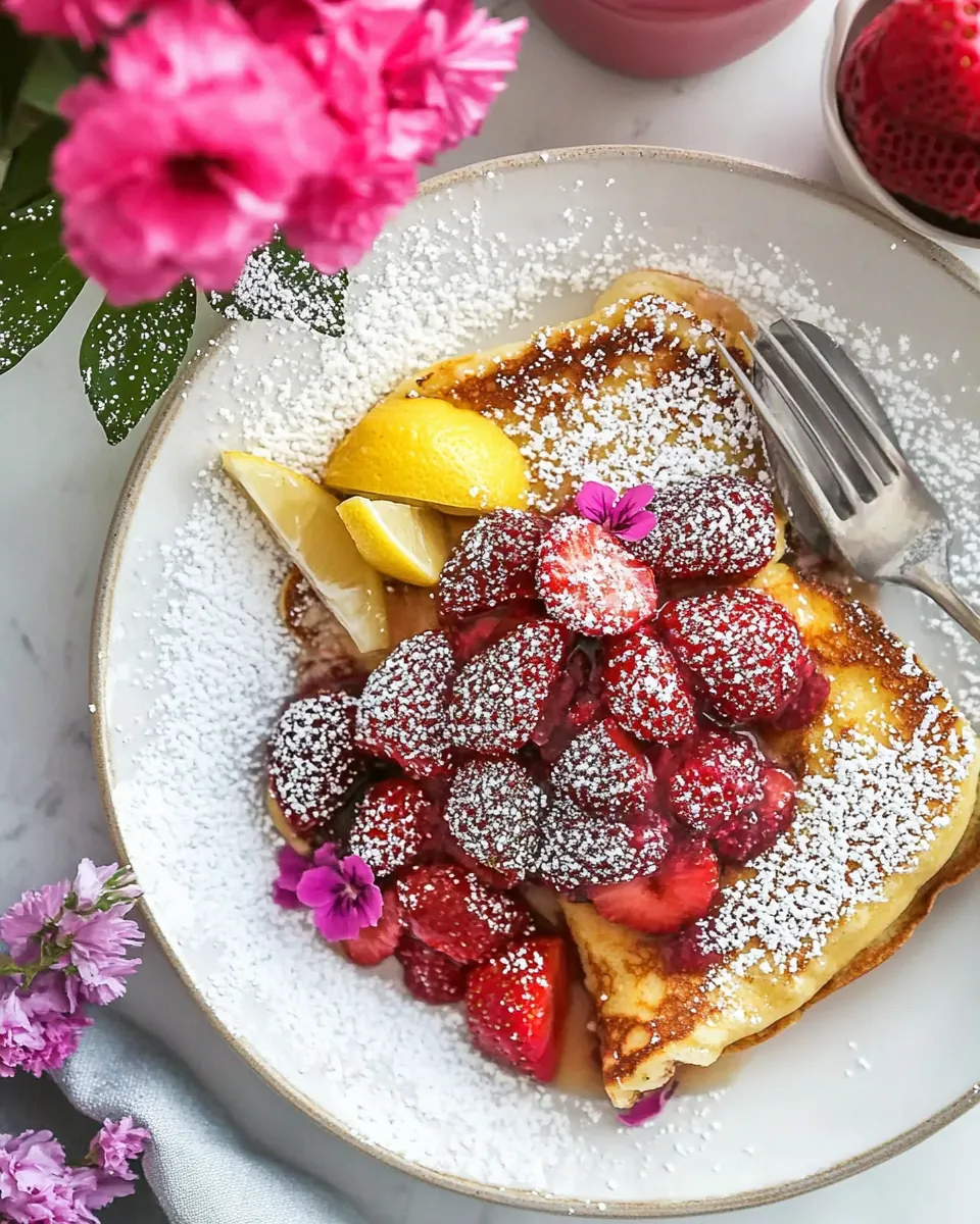 Lemon Ricotta Cheese Stuffed French Toast Crepes
