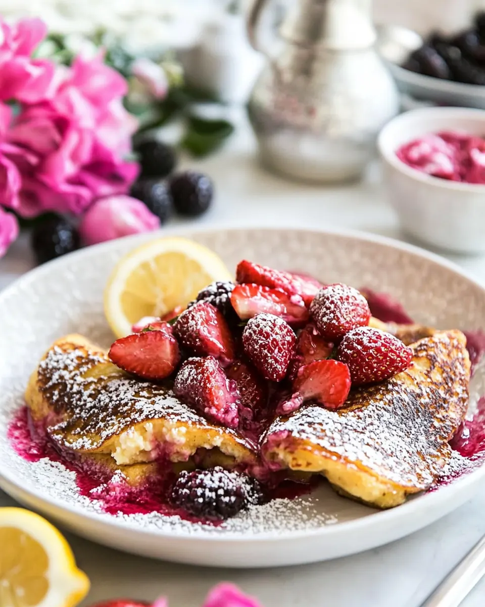 Lemon Ricotta Cheese Stuffed French Toast Crepes