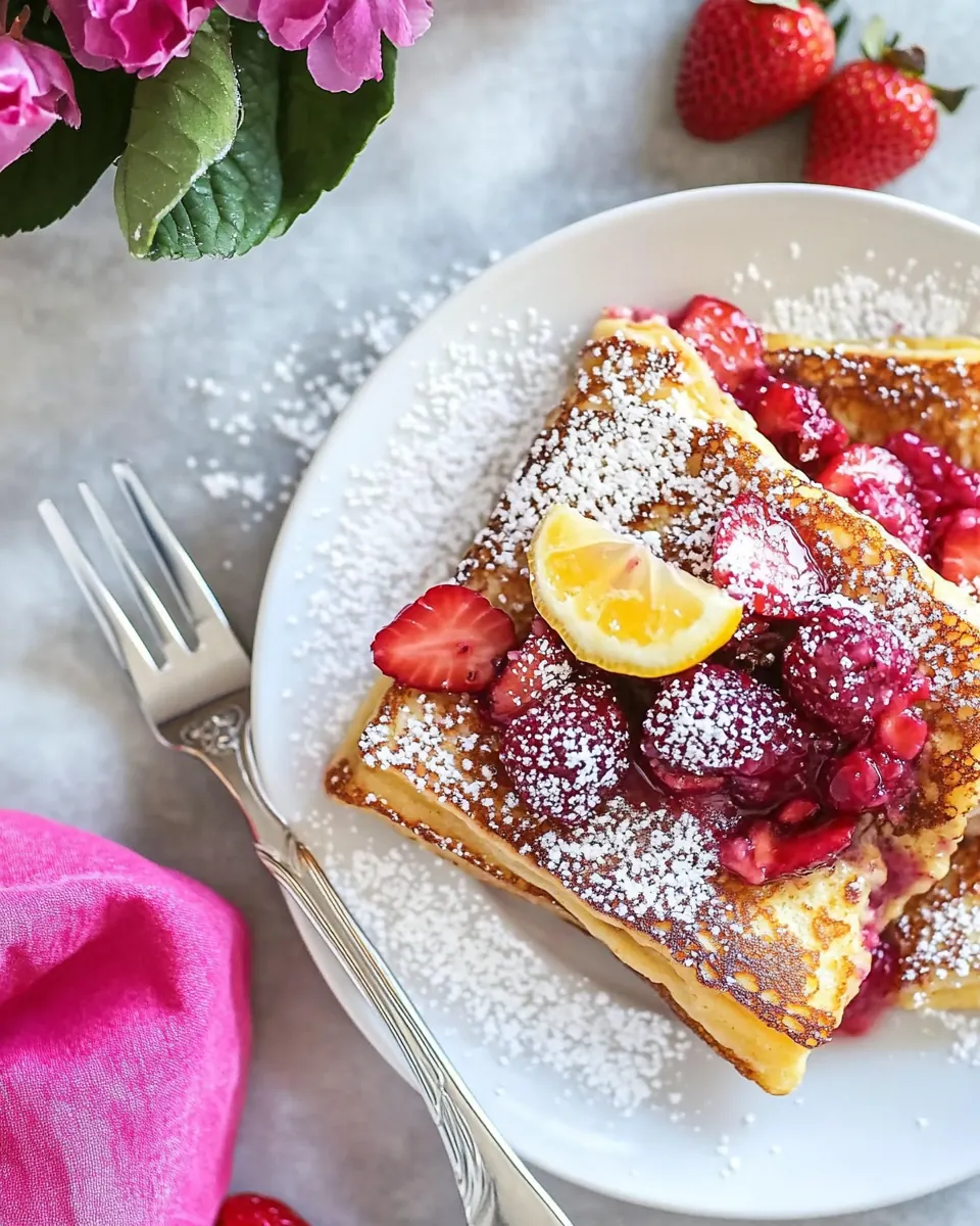 Lemon Ricotta Cheese Stuffed French Toast Crepes